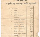Powiększ zdjęcie Cennik Cechu Rzeźnicko-Wędliniarskiego w Grajewie  na sprzedaż mięsa i wędlin – 1937 r.