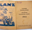 Powiększ zdjęcie Strony Grajewskiego Kalendarza Ludowego z 1944 r. - reklama ciągnika Lanz; tytuł w jęz. polskim i niemieckim